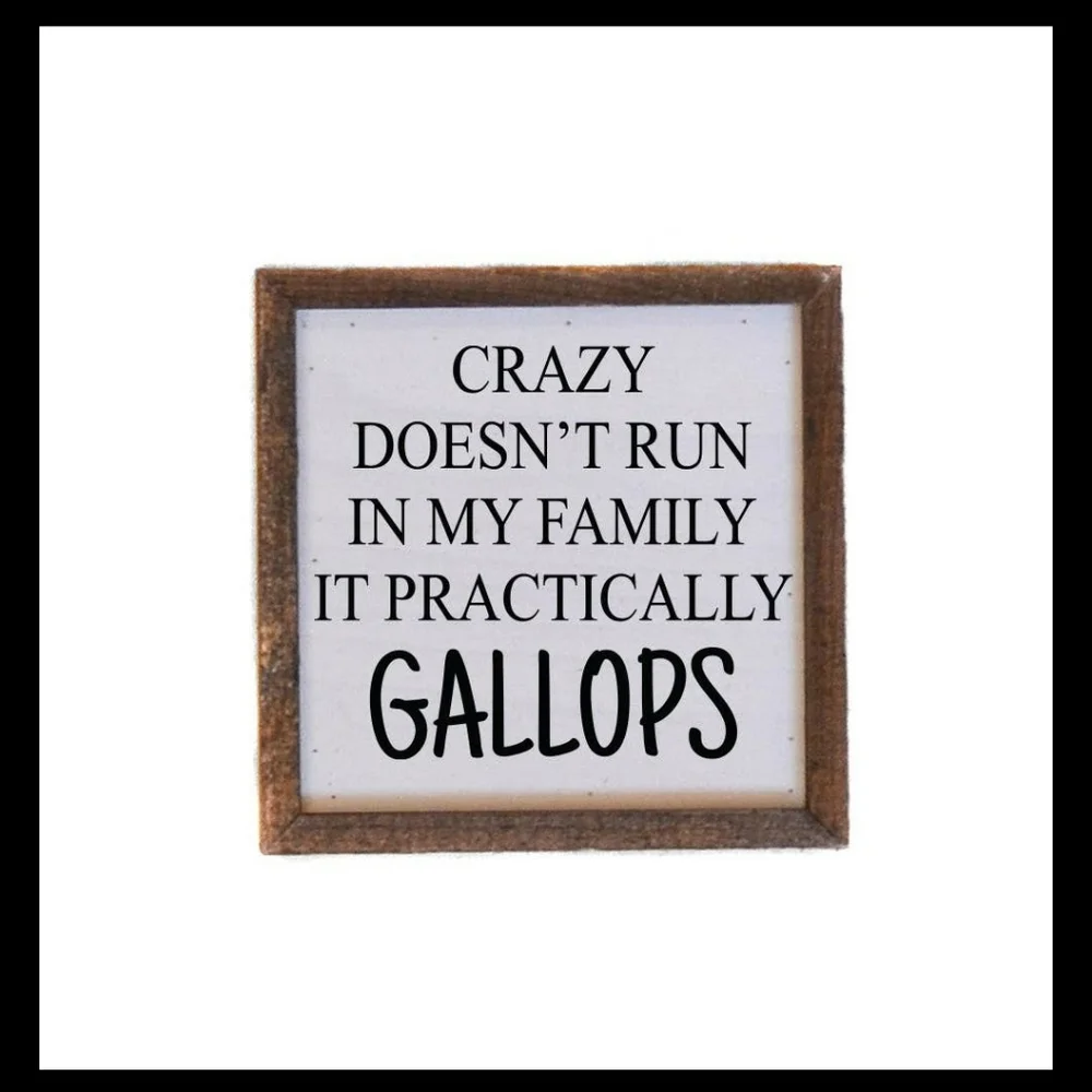 Rustic Wood Frame Fun Quote Home Wall Decor
